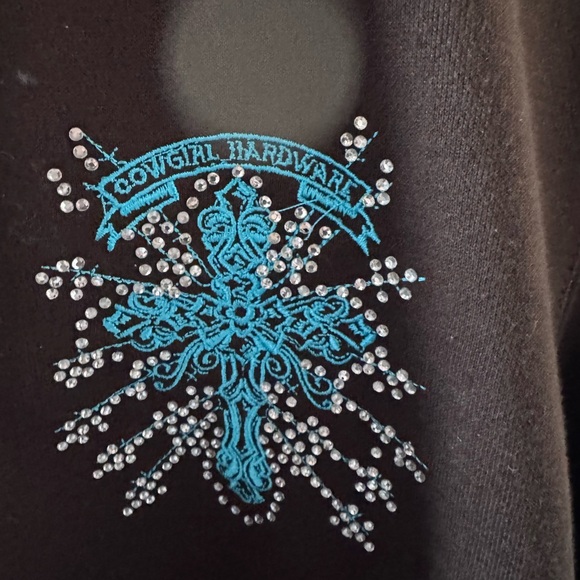 Cowgirl Hardware Brown Zip up Hoodie - Picture 4 of 5